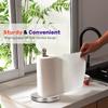 Heavy Weighted Towel Holder, Easy One-Handed Design for Kitchen Stand Dispenser, Sturdy Base for Standard and Mega Paper Rolls (Brushed - Stainless Steel Base) view 2