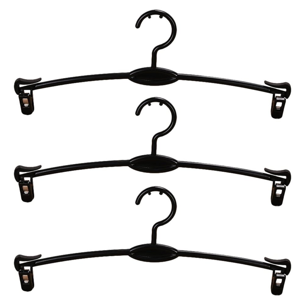 Homoyoyo 15pcs Laundry Bra with Holder Pants for Simplicity Underwear Clothes Support Dresses Trousers Shop Hangers Panties Rack Black Plastic Coat Drying Home Skirt Clips Practical