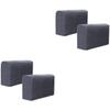 ORFOFE 4pcs Elastic Sofa Armrest Cover Set Dark Grey Armrest Protector Towels for Home Office Non- Design Comfortable Easy to Clean view 1