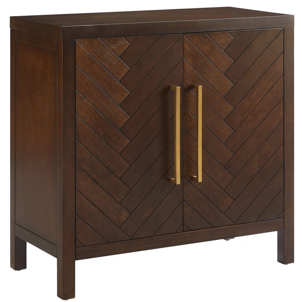 Crosley Furniture Darcy Accent Storage Cabinet, Bar, Buffet for Kitchen, Living Room, or Entryway, Dark Brown