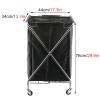 WDJBPSH Large Laundry Trolley for Towel Storage, Movable Dirty Clothes Basket Organizer Bucket for Hotel/Barbershop/Home/SPA, 44x34x76cm view 2