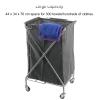 WDJBPSH Large Laundry Trolley for Towel Storage, Movable Dirty Clothes Basket Organizer Bucket for Hotel/Barbershop/Home/SPA, 44x34x76cm view 3