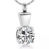 SHEIL Big Zircon Stone Inlay Human Cremation Jewelry for Human Ashes Holder Keepsake Funeral Urn Casket Stainless Steel,5 view 1