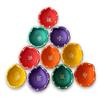 Colorful Handmade Earthen Clay Terracotta Diyas Set of 21 with Diya bati view 1