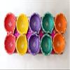 Colorful Handmade Earthen Clay Terracotta Diyas Set of 21 with Diya bati view 2