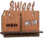 My Dream Carts Sweet Home MDF Wood Wall Mounted Design Family Key Holders for Wall Decor Wooden Stylish Hook Stand Key Organizer for Decor Home Office, Living Room, Hall, Kitchen Mobile Charge Stand view 1
