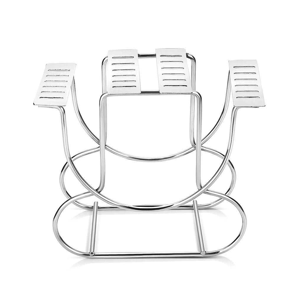 Anjali Enterprises Stainless Steel Cutlery Stand Spoon and Fork Rack Holder Set/Dinner Table Spoon Set(Contains: 6 Master Spoons, 6 Tea Spoons, 6 Forks, 6 Soup Spoons) - Silver (Pack of 25)