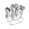 Anjali Enterprises Stainless Steel Cutlery Stand Spoon and Fork Rack Holder Set/Dinner Table Spoon Set(Contains: 6 Master Spoons, 6 Tea Spoons, 6 Forks, 6 Soup Spoons) - Silver (Pack of 25) view 3