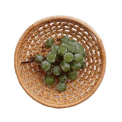 RDSAQWEXC Jiaxu Storage, Nordic Style Handmade Rattan Hollow Oval Storage Plate, Japanese Pastoral Basket