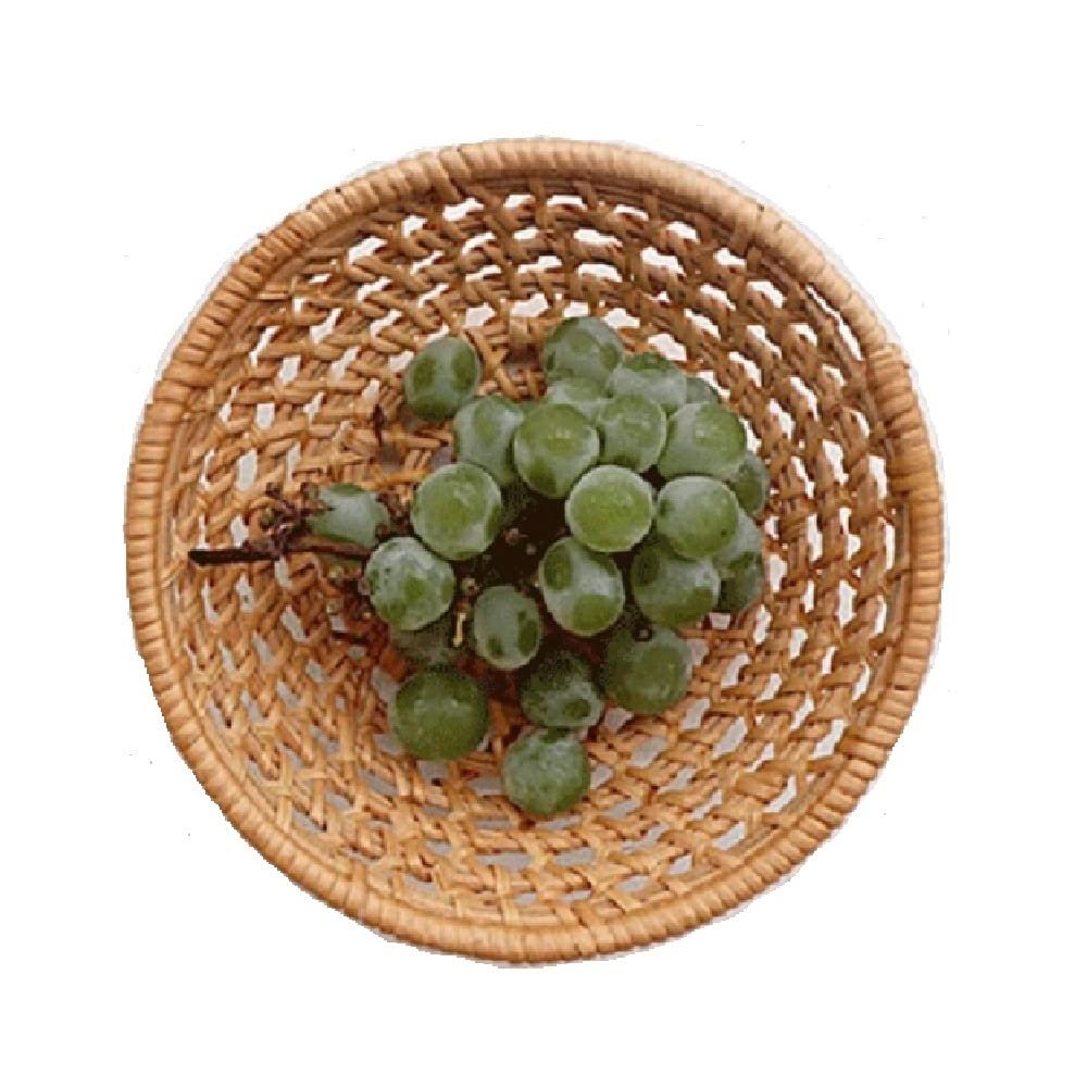 RDSAQWEXC Jiaxu Storage, Nordic Style Handmade Rattan Hollow Oval Storage Plate, Japanese Pastoral Basket