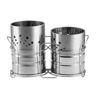 Anjali Enterprises Stainless Steel Spoon Stand Cutlery Holder (Combo Pack of 2) Big Size