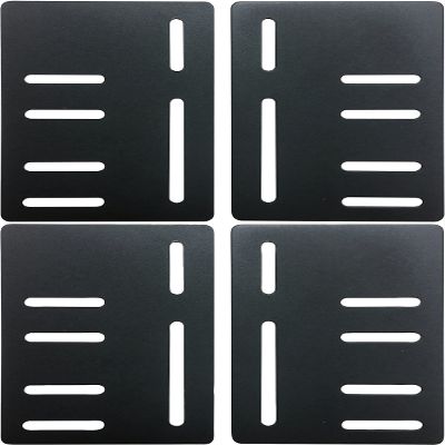 Lussuoso Furniture Modi-Plate Bed Frame Adapter/Connector, Heavy Duty Bed Frame Modification to Connect Headboard/Footboard, Steel Bracket, Hardware Included 4 PC Set (4)