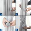 2Pcs Handmade Tassel Curtain Tieback Room Accessories Curtain Buckle Rope Home Decoration Holdback Window Fringe,Golden,4pcs view 2
