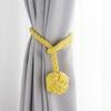 2Pcs Handmade Tassel Curtain Tieback Room Accessories Curtain Buckle Rope Home Decoration Holdback Window Fringe,Yellow,4pcs view 1