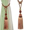 1Pc Hanging Ball Tassel Curtain Tieback Big Tassels Ball Hanging Curtains Holder Buckle Rope Room Aaccessories,Orange,1pcs view 1
