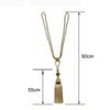 1Pc Hanging Ball Tassel Curtain Tieback Big Tassels Ball Hanging Curtains Holder Buckle Rope Room Aaccessories,Orange,1pcs view 2