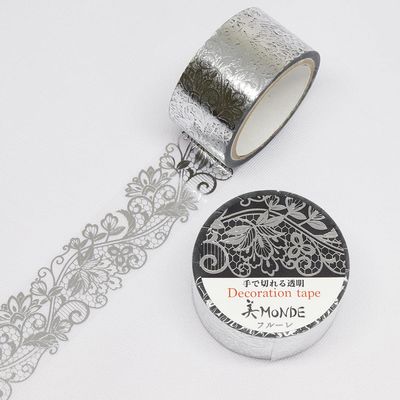 GR-4078 Kamiiso Fleur (Silver Foil), 0.8 inches x 9.8 ft (20 mm x 3 m)