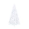 Artificial Half Christmas Tree,Prelit Christmas Tree,Decorated Christmas Tree,Half-Circle,for Home, Office,Party Decoration,with Stand White 82.6" PVC view 3