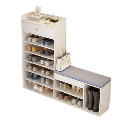 moisture Storage Bench Bed Bench Shoe Stool 7 Floors Floor Shoe Rack Storage Rack Living Room Office Bedroom Storage Rack Porch Sofa Shoe Cabinet Entryway Shoe Rack (Color : B)