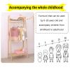 LXBAMKEA Child Coat Rack Stand Clothes Rack Stand, Wood Garment Storage Holder, Dress Toy Book Shoe Scarfs Umbrella Handbag Organizer, Ideal for Bedroom Kindergarten Playroom view 4