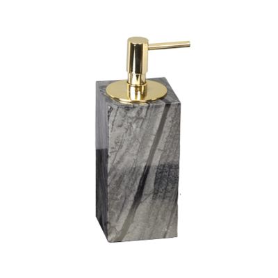 160ml/5.41oz Marble Soap Dispenser for Bathroom Kitchen Lotion Hand Soap Dispenser with Stainless Steel Pump Bottle (Gray, White) Household Products