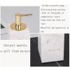 160ml/5.41oz Marble Soap Dispenser for Bathroom Kitchen Lotion Hand Soap Dispenser with Stainless Steel Pump Bottle (Gray, White) Household Products view 4
