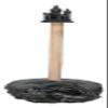 Ebros Gift 'Draco's Swipes' Medieval Fantasy Gothic Sleeping Saurian Dragon in Castle Fortress Paper Towel Holder Display Dispenser Stand Kitchen Dining Bathroom Home Decor Party Hosting Accent view 3