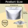 Chamigon 50 Pack 7.5 Mil Mylar Stand Up Bags - 8.5x6.5 Inches Resealable Smell Proof Pouch Bag withstand Hot Water - Heat Sealable Foil Zipper Sample Pouches for Food Storage - Glossy Silver view 4