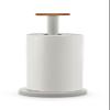 Alessi Mattina BG05 WG - Design Kitchen Roll Holder, in Colored Steel with Epoxy Resin and Knob in Bamboo Wood, Warm Gray view 2
