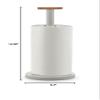 Alessi Mattina BG05 WG - Design Kitchen Roll Holder, in Colored Steel with Epoxy Resin and Knob in Bamboo Wood, Warm Gray view 4