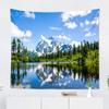 Snowy Mountain Peaks Tapestry Wall Hanging Mount Lake North Cascades National Park Wall Tapestry Wall Decor For Bedroom Living Room Outdoor Wall Art 28x37 Inch view 3