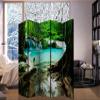 artgeist Acoustic Room Divider Waterfall 90x68 in - Double-Sided Folding Screen Print on Non-Woven Canvas Acoustic Foam 5 Panel Home Office Forest c-B-0375-z-c view 3