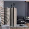 artgeist Acoustic Room Divider 3D Effect Abstract 90x68 in - Double-Sided Folding Screen Print on Non-Woven Canvas Acoustic Foam 5 Panel Home Office Design Lines Geometrical a-B-0093-z-c view 2