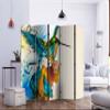 artgeist Acoustic Room Divider Bird 90x68 in - Double-Sided Folding Screen Print on Non-Woven Canvas Acoustic Foam 5 Panel Home Office Design Nature Flowers Tree Like Painted g-C-0162-z-c view 3