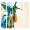 artgeist Acoustic Room Divider Bird 90x68 in - Double-Sided Folding Screen Print on Non-Woven Canvas Acoustic Foam 5 Panel Home Office Design Nature Flowers Tree Like Painted g-C-0162-z-c view 4