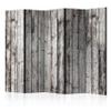 artgeist Acoustic Room Divider Wood 90x68 in - Double-Sided Folding Screen Print on Non-Woven Canvas Acoustic Foam 5 Panel Home Office Faux Wood Boards f-C-0237-z-c view 1