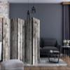 artgeist Acoustic Room Divider Wood 90x68 in - Double-Sided Folding Screen Print on Non-Woven Canvas Acoustic Foam 5 Panel Home Office Faux Wood Boards f-C-0237-z-c view 2