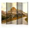artgeist Acoustic Room Divider Landscape 90x68 in - Double-Sided Folding Screen Print on Non-Woven Canvas Acoustic Foam 5 Panel Home Office Design Mountains Sky Clouds c-B-0279-z-c view 1