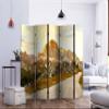artgeist Acoustic Room Divider Landscape 90x68 in - Double-Sided Folding Screen Print on Non-Woven Canvas Acoustic Foam 5 Panel Home Office Design Mountains Sky Clouds c-B-0279-z-c view 3