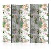 artgeist Acoustic Room Divider Botanica 90x68 in - Double-Sided Folding Screen Print on Non-Woven Canvas Acoustic Foam 5 Panel Home Office Design Nature Plants Flowers Leaves b-B-0318-z-c view 1
