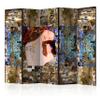 artgeist Acoustic Room Divider Klimt Mutter und Kind 90x68 in - Double-Sided Folding Screen Print on Non-Woven Canvas Acoustic Foam 5 Panel Home Office l-A-0015-z-c view 1