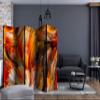 artgeist Acoustic Room Divider Abstract 90" Wx68 H Double-Sided Folding Screen Print on Non-Woven Canvas Acoustic Foam 5 Panel Home Office Design Red Black Like Painted a-B-0096-z-c view 2