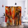 artgeist Acoustic Room Divider Abstract 90" Wx68 H Double-Sided Folding Screen Print on Non-Woven Canvas Acoustic Foam 5 Panel Home Office Design Red Black Like Painted a-B-0096-z-c view 3