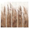 artgeist Acoustic Room Divider Pampasgras 90x68 in - Double-Sided Folding Screen Print on Non-Woven Canvas Acoustic Foam 5 Panel Home Office Design TrockenFlowers Nature b-A-0724-z-c view 4