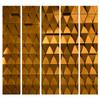 artgeist Acoustic Room Divider 3D Effect Abstract 90x68 in - Double-Sided Folding Screen Print on Non-Woven Canvas Acoustic Foam 5 Panel Home Office Design Geometrical Orange f-A-0819-z-c view 4