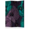 artgeist Acoustic Room Divider Poppy Flowers 53x68 in - Double-Sided Folding Screen Print on Non-Woven Canvas Acoustic Foam 3 Panel Home Office Design Flowers Meadow Nature Botanica b-C-0460-z-b view 1