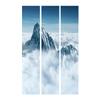 artgeist Acoustic Room Divider Landscape 53x68 in - Double-Sided Folding Screen Print on Non-Woven Canvas Acoustic Foam 3 Panel Home Office Design Mountains Sky Clouds Blue c-C-0274-z-b view 4