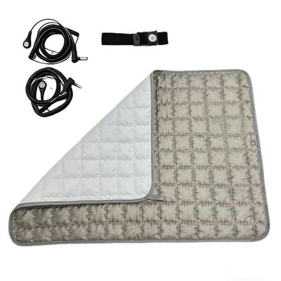 Amradield Silver Cotton Grounding Mat 20"x27" Breathable Soft Cotton Silver Fiber for Improves Sleep Promotes Circulation, Earthing Pad for Anti Inflammation Relief Stress Pain used on Bed Sofa Floor