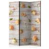artgeist Acoustic Room Divider Flowers 53x68 in - Double-Sided Folding Screen Print on Non-Woven Canvas Acoustic Foam 3 Panel Home Office Design Nature Botanical Roses Faux Wood f-C-0153-z-b view 1