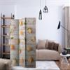 artgeist Acoustic Room Divider Flowers 53x68 in - Double-Sided Folding Screen Print on Non-Woven Canvas Acoustic Foam 3 Panel Home Office Design Nature Botanical Roses Faux Wood f-C-0153-z-b view 2